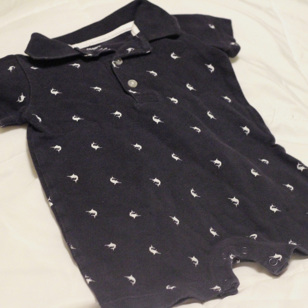 swordfish polo romper